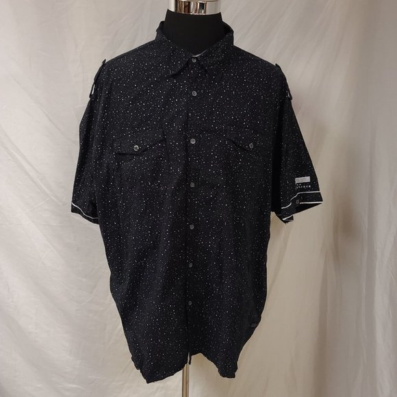 Truth Substance Common Sense Mens 4X Black Polka Dot Short Sleeve Shirt - Picture 10 of 12